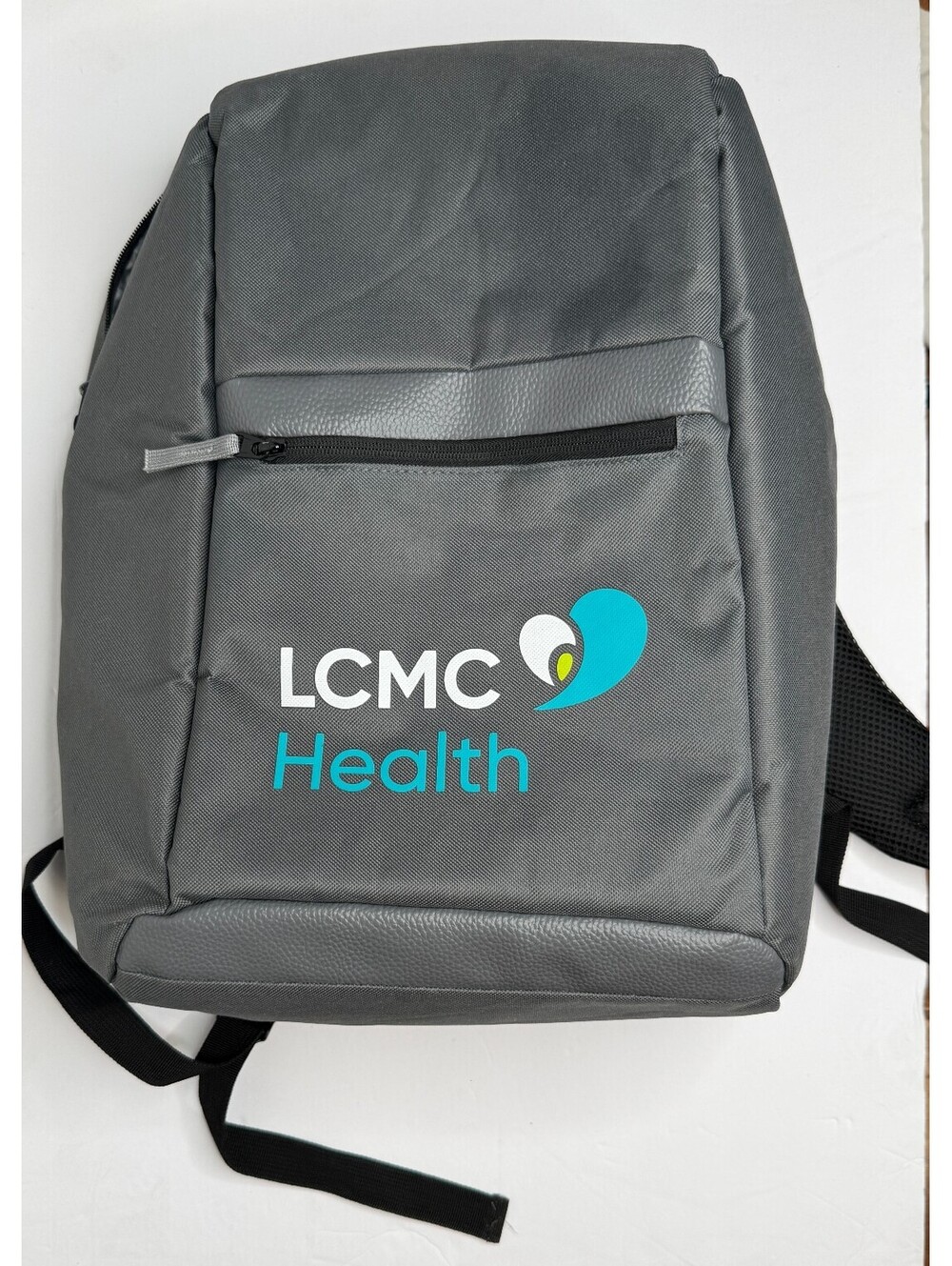 LCMC Health Gray Insulated Cooler Backpack Lunch Bag